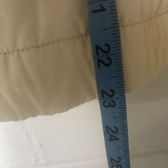 BCBG MAXAZRIA Beige Pleated Jacket Womens Size Medium Full Zip Pockets - Picture 12 of 13